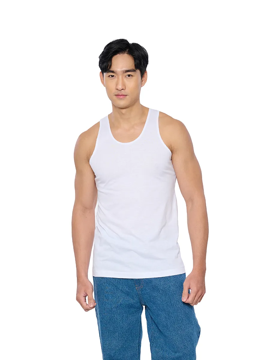 DOUBLE GOOSE Double goose White classic singlet.