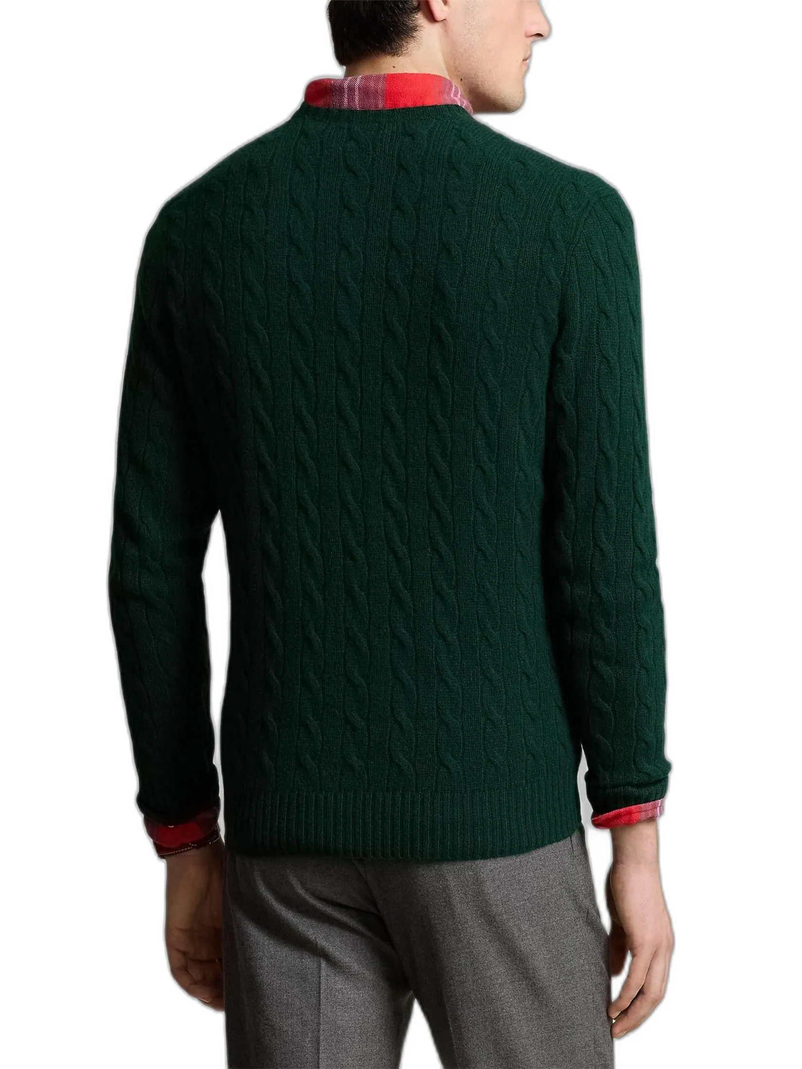 POLO RALPH LAUREN Men Pullover-Cable-Knit Wool-Cashmere Sweater MNPOSWE16821256-Green