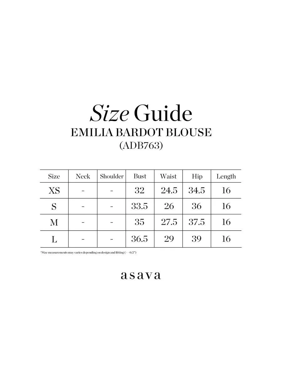 ASAVA ( SS24 )Emilia Bardot Women Blouse Black