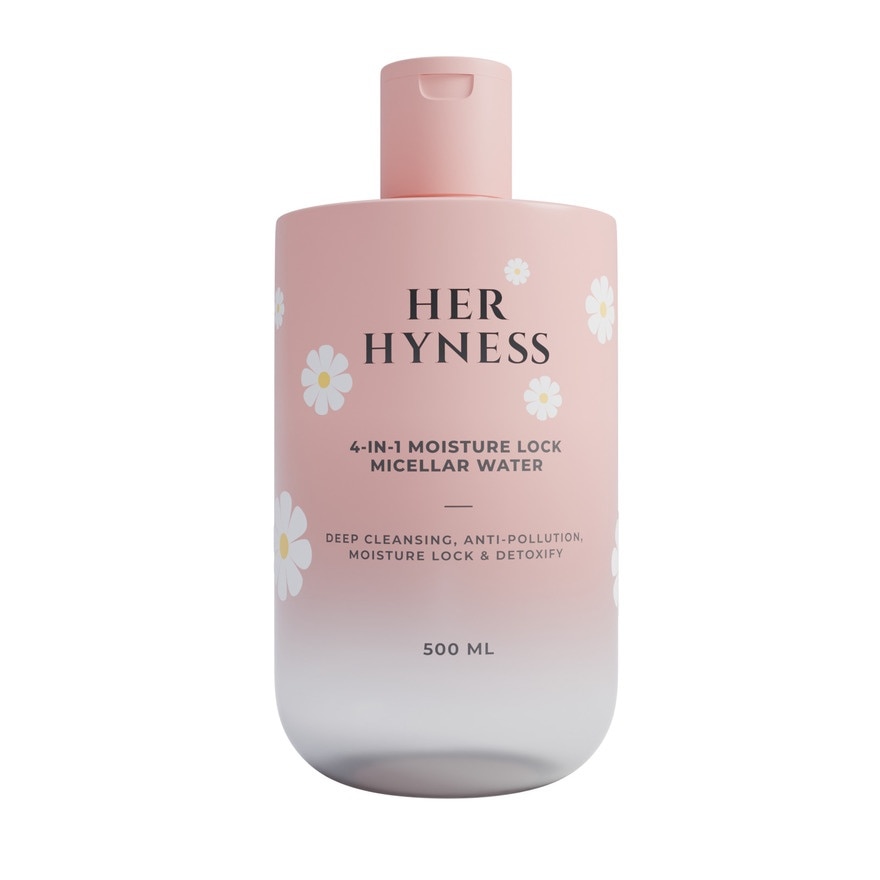 Her Hyness Micellar Water 4 In 1 Moisture Lock 500 Ml. - Pink