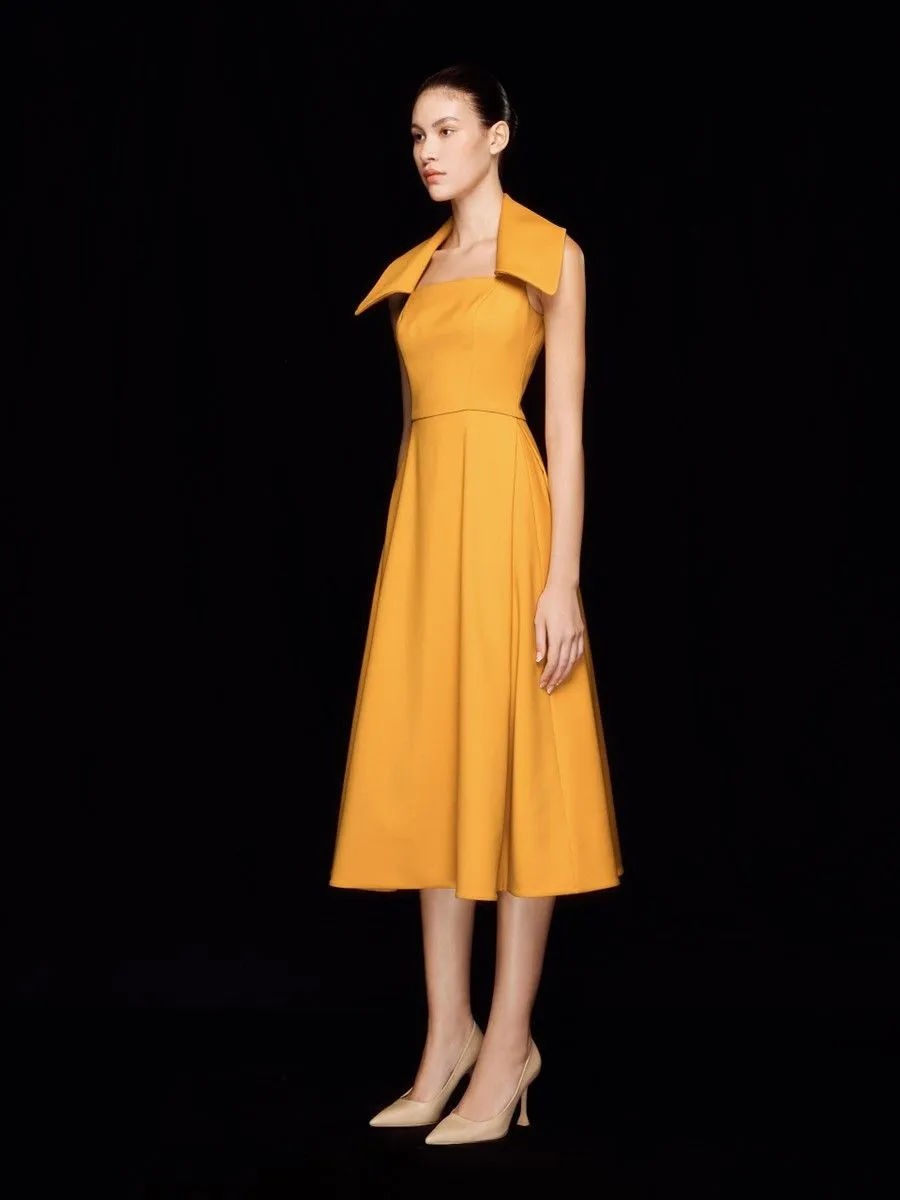 ASAVA ( SS24 )Asava Oversized Lapel Women Dress Yellow