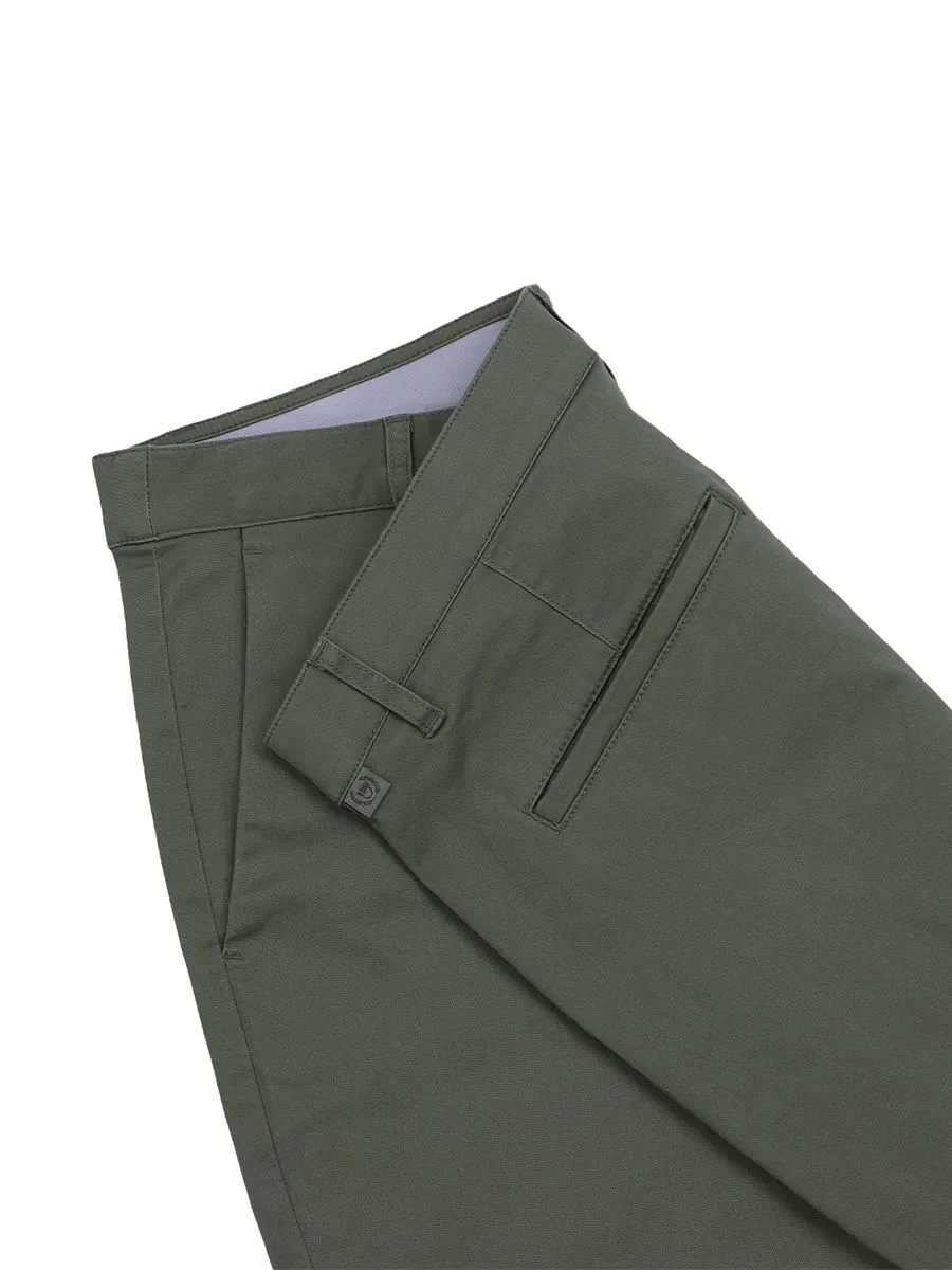 GIORDANO Men's Super Stretch Easy Care Pants (180 Waistband) Green dusty olive