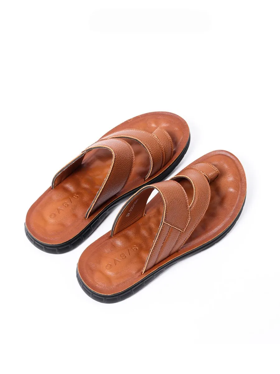 OASIS Men's Slip-on Sandals Brown