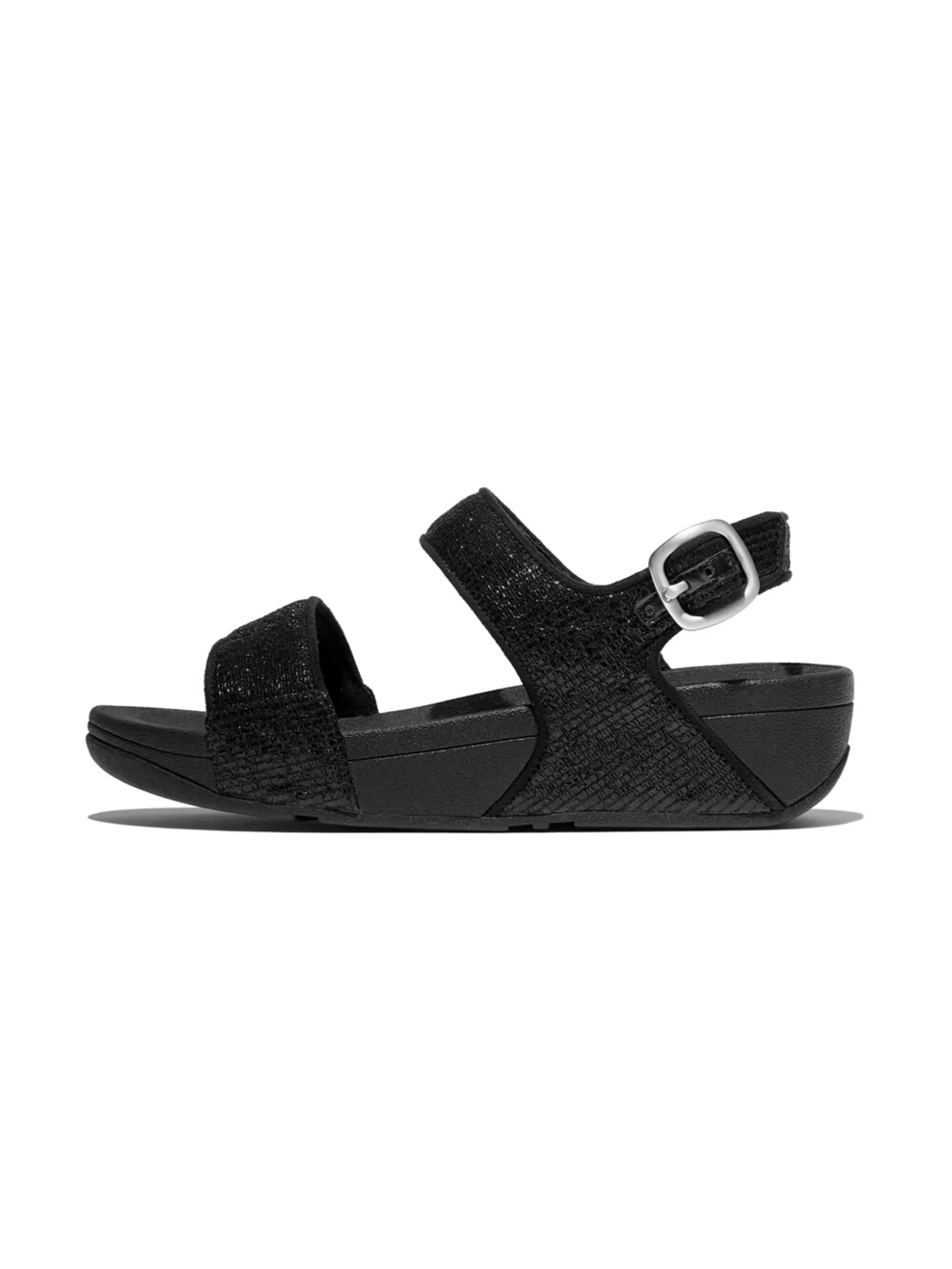 FitFlop™ WOMEN S LULU CRINKLED-SHIMMER B/S BLACK Size - 3 UK