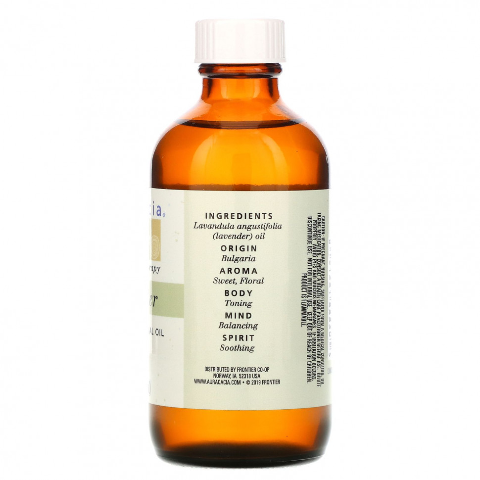 Aura Cacia, 100 % чистое эфирное масло, лаванда, 118 мл (4 жидких унции)