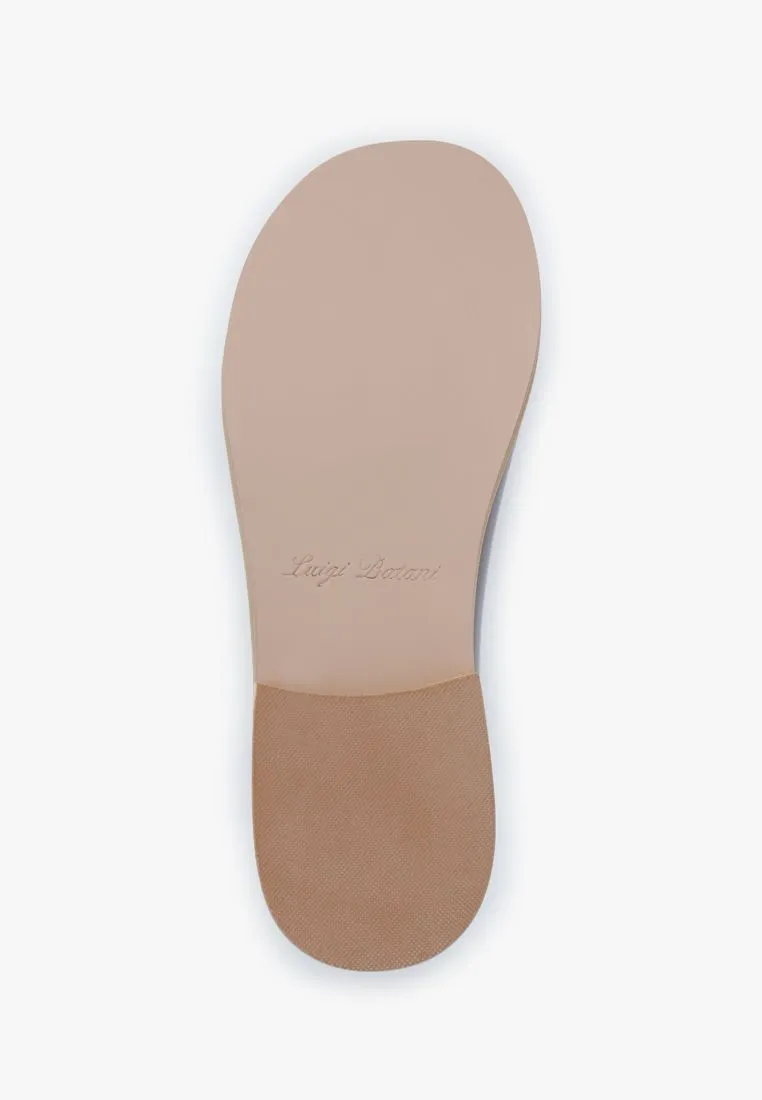 LUIGI BATANI Orange Derby Leather Lace Up Shoes