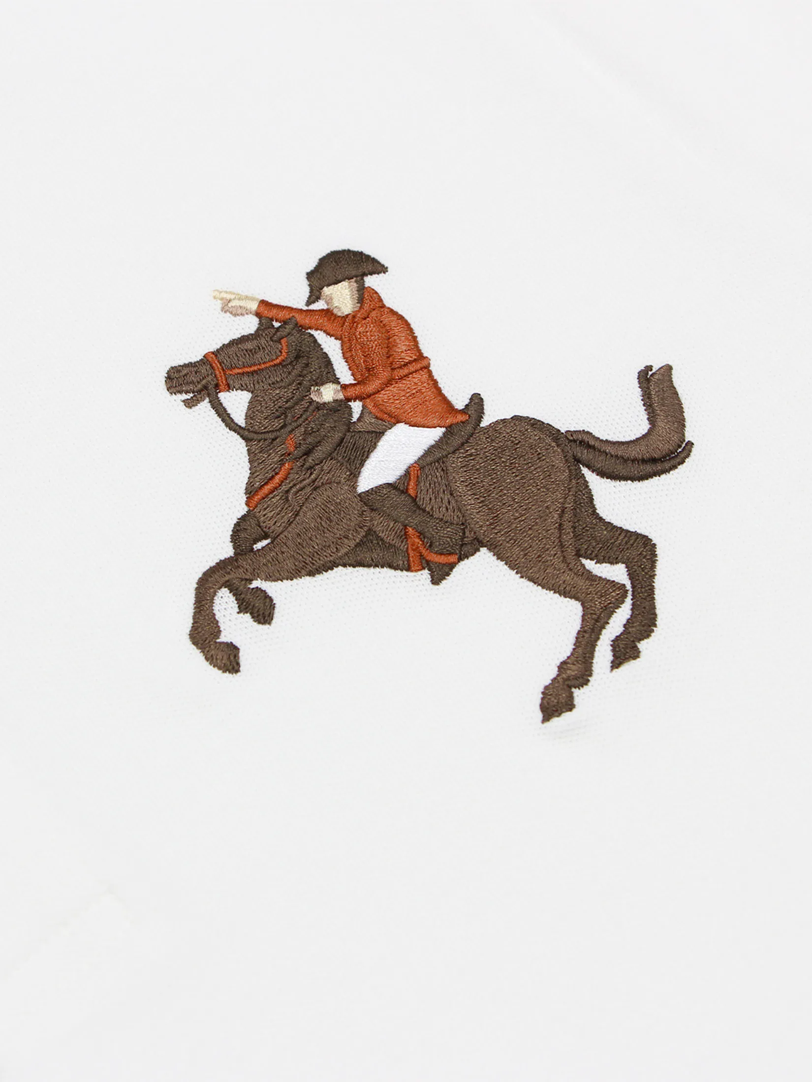 GIORDANO Men s Pique Slim Fit Embroidery Napoleon Polo Signature white