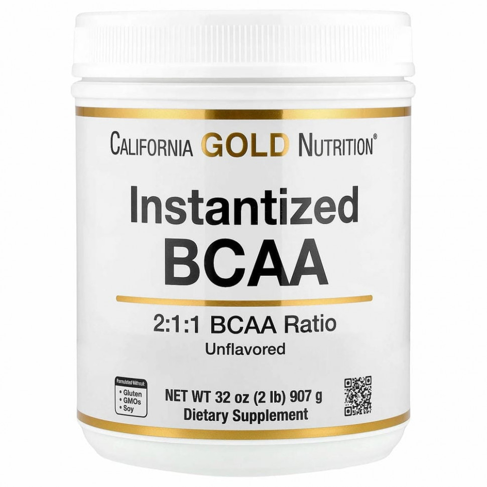 Lake Avenue Nutrition, Быстрорастворимый порошок BCAA, без добавок, 907 г (32 унции)
