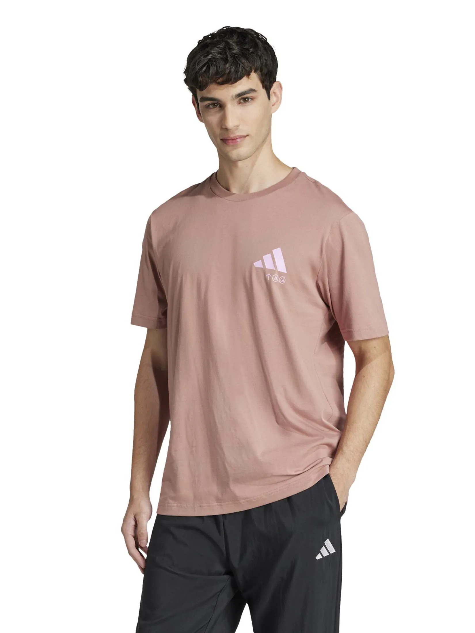 ADIDAS Men T-Shirt Lounge Verbiage Friends of Sport Graphic