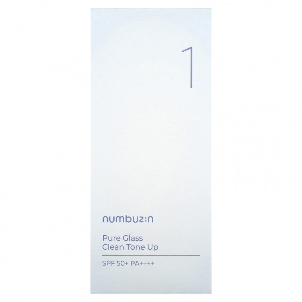 Numbuzin, Pure Glass Clean Tone Up, SPF 50+ PA ++++, № 1, 50 мл (1,69 жидк. Унции)