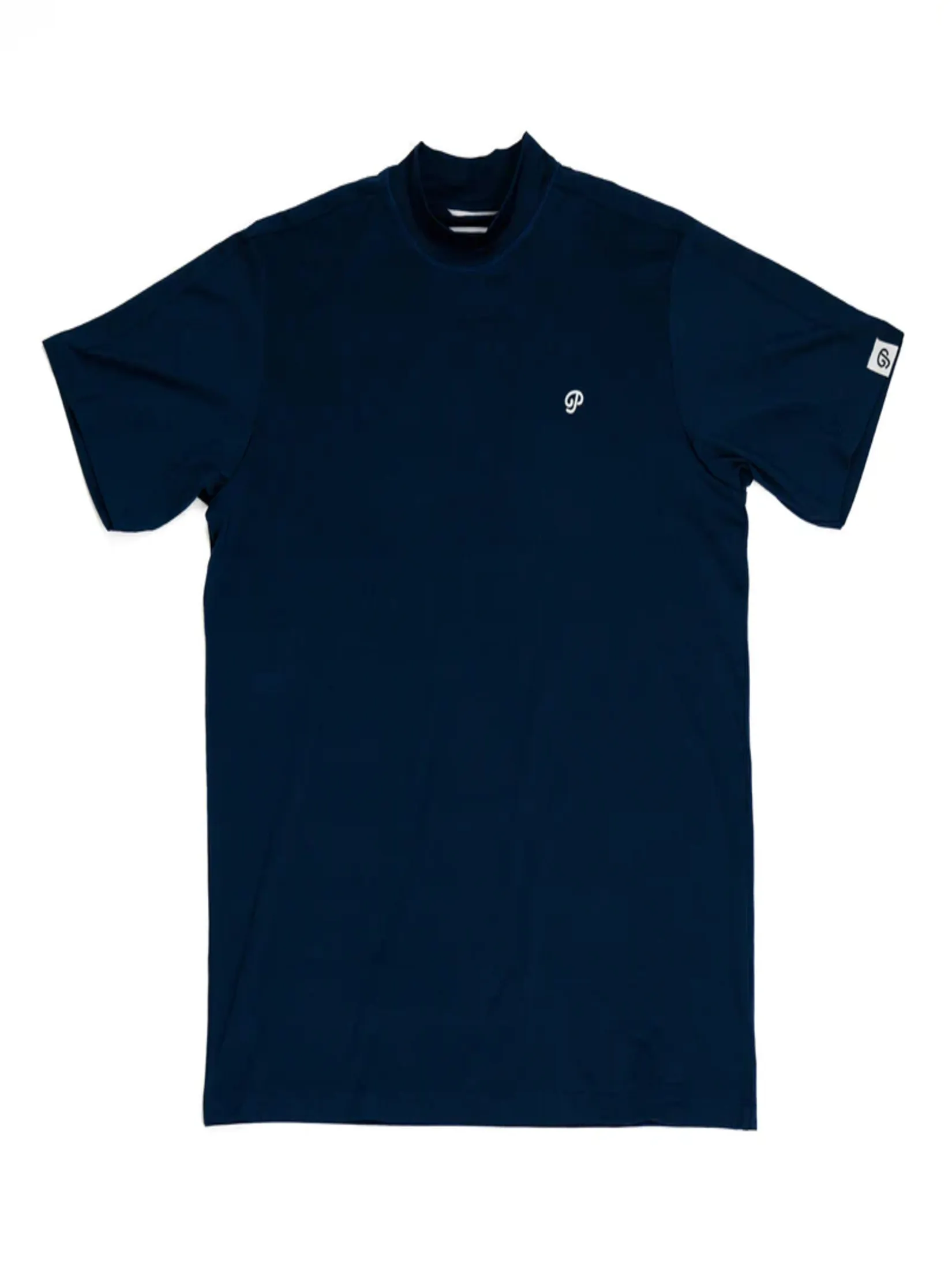 PUBLIC DRIP Men T-Shirt Athlete Mock Neck Navy