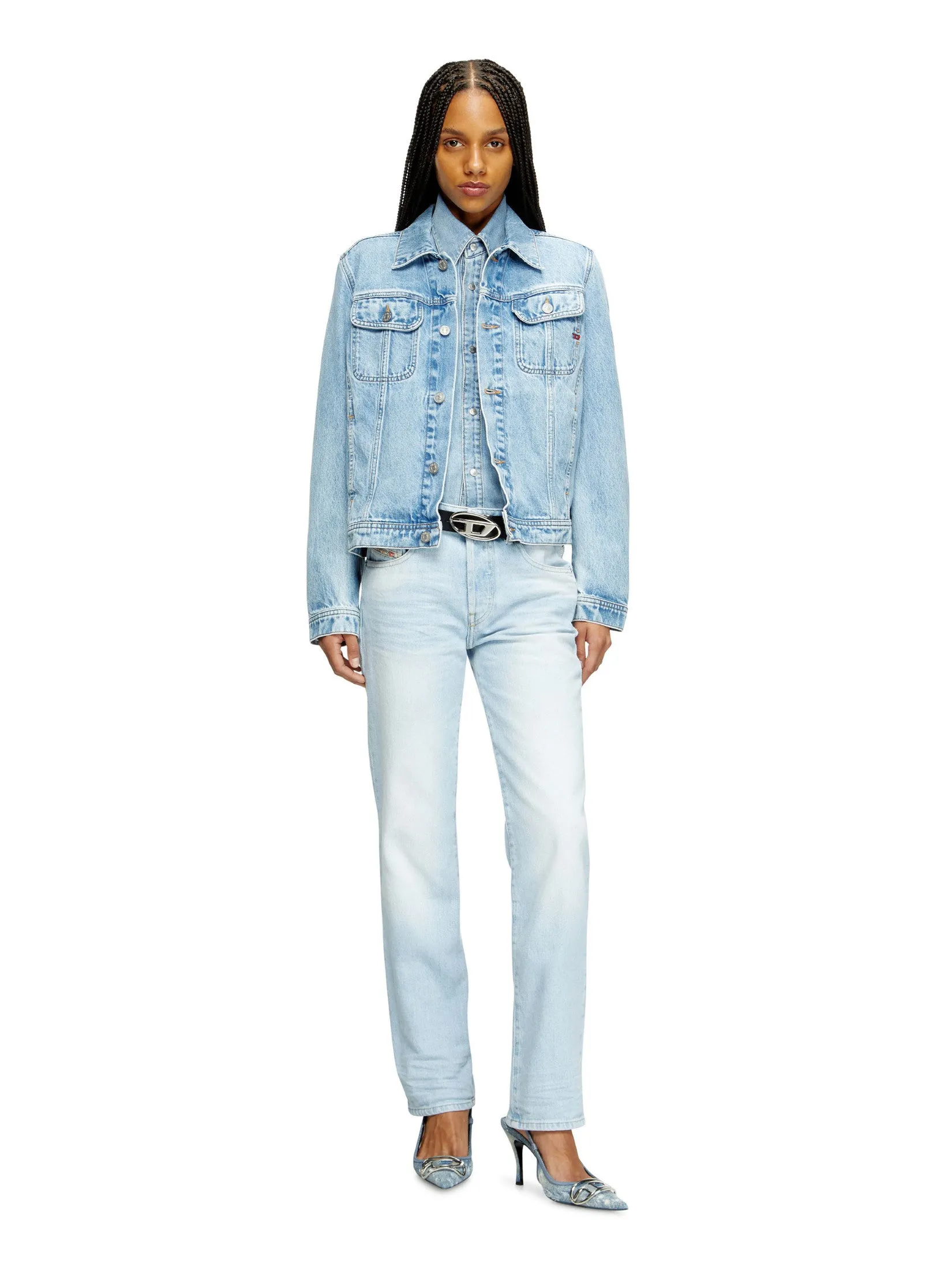 DIESEL Women Jeans Pants 1989 D-MINE L.30 TROUSERS White