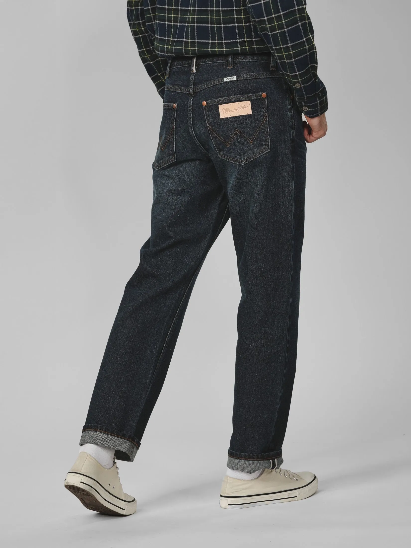 WRANGLER Men's Jeans (Red Selvedge)  Casey Jones Collection Mid MWZ Fit Dark Indigo