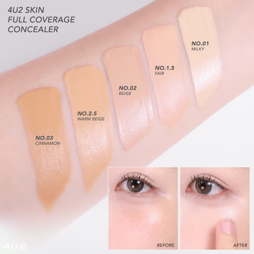 #4U2 Skin Full Coverage Concealer 01