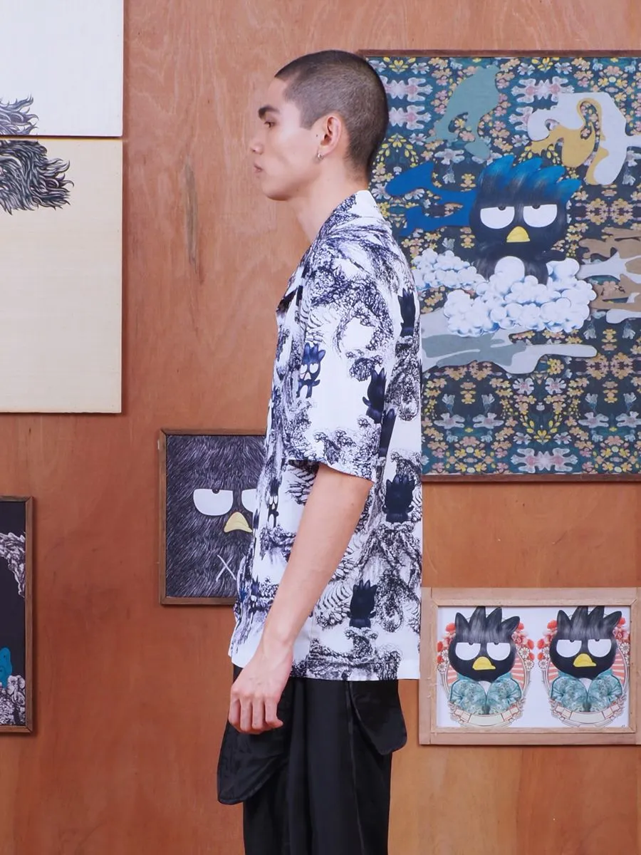 PEDZ MEN HAWAII SHIRT SHORT SLEEVES PRINTED XO MOUNT WHITE