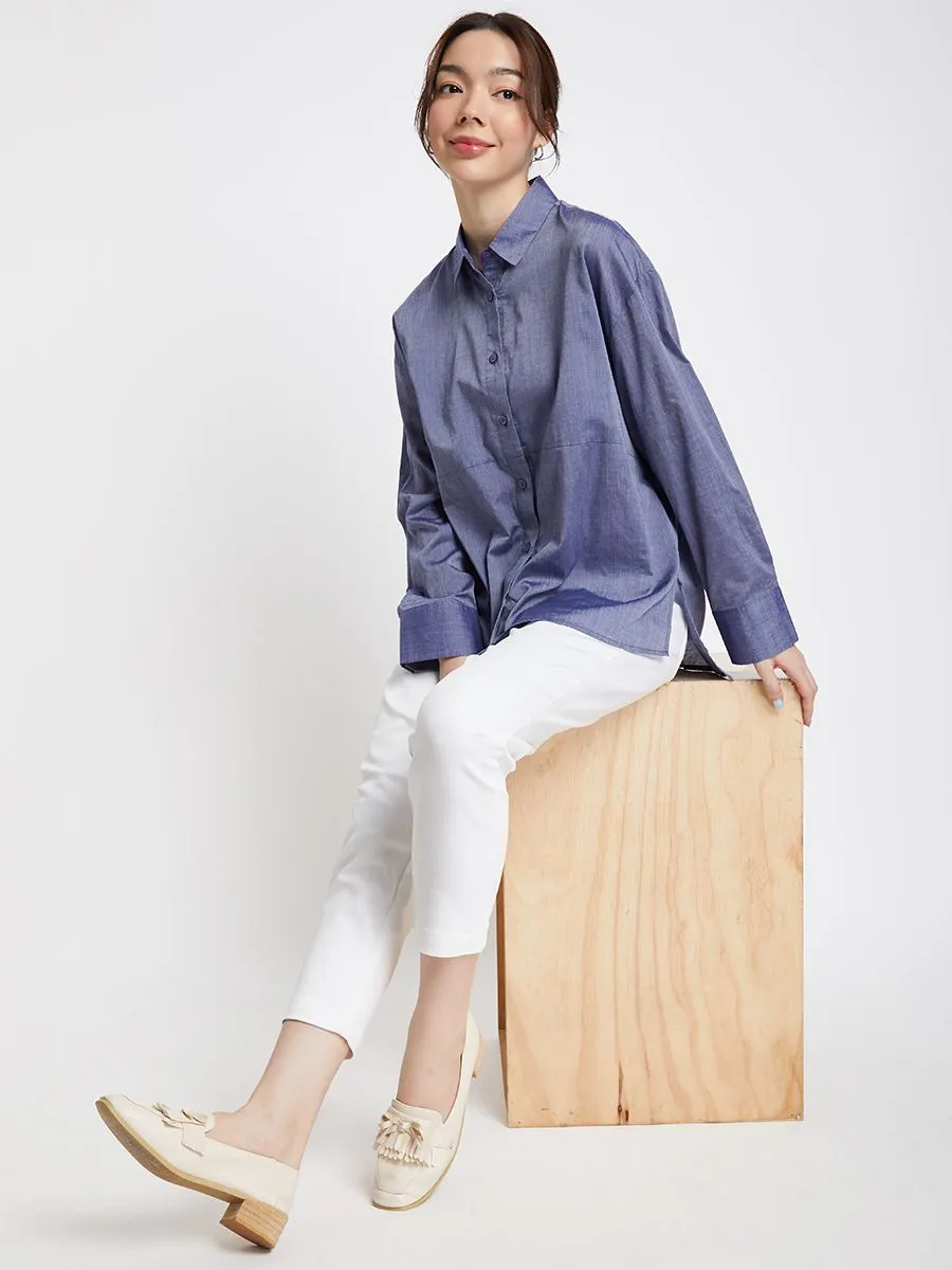 EASY PIECES Women Tunic Shirt Long Sleeves