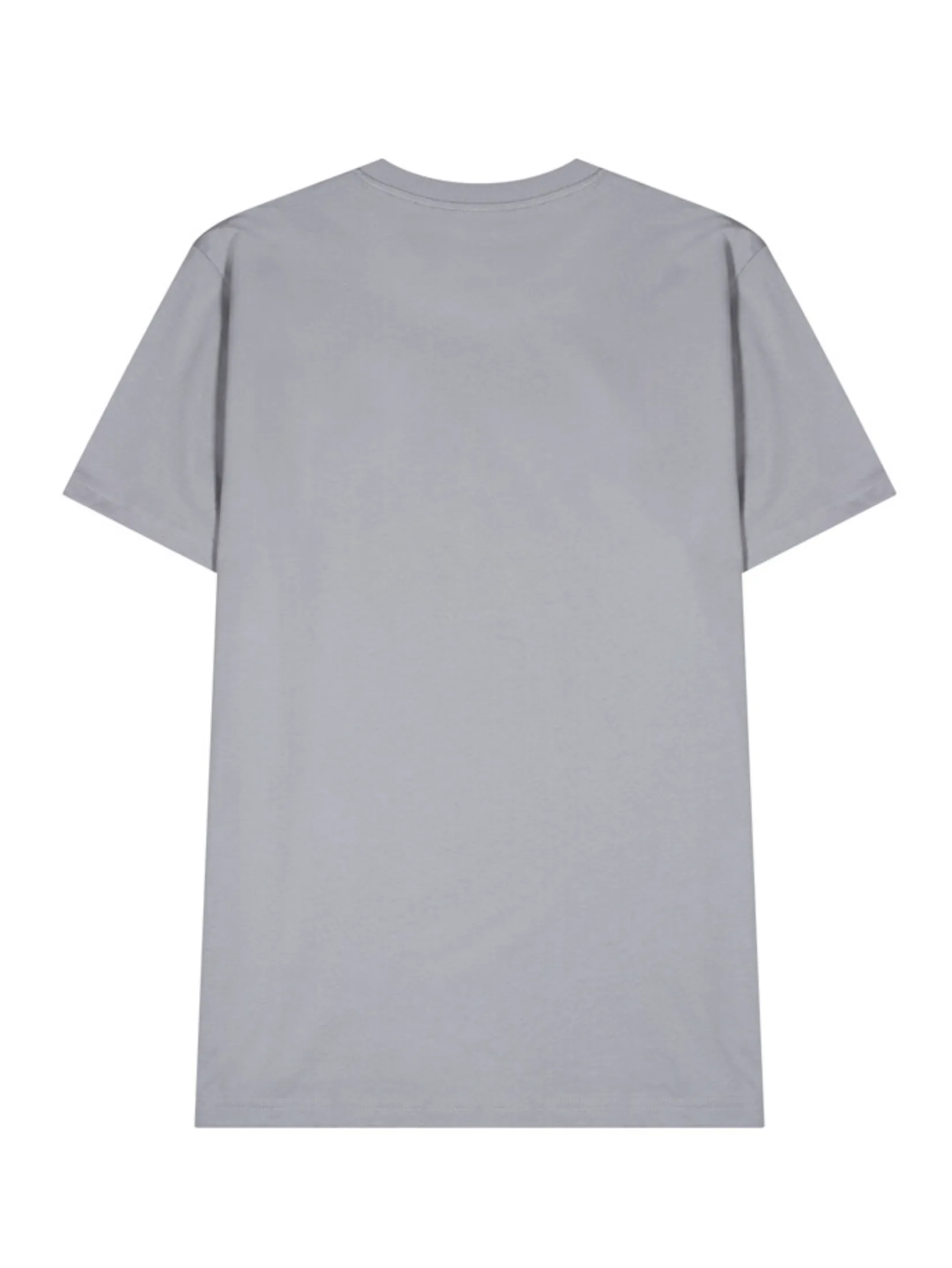GIORDANO Men's Slim Fit Embroidery Tee (Classic Man) Satin Gray