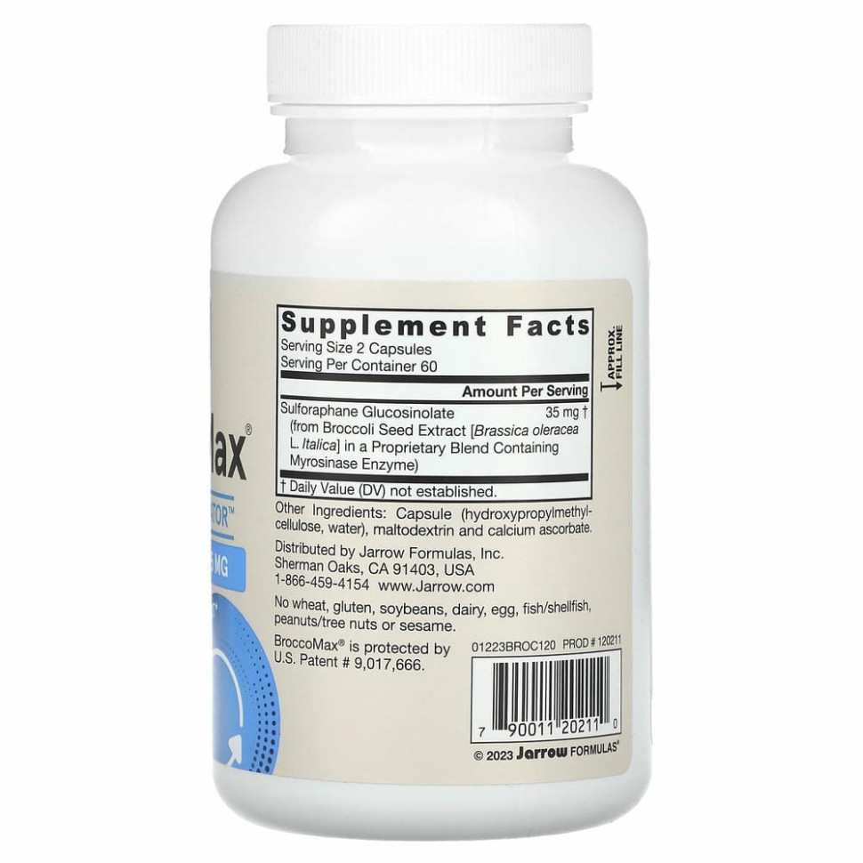 Jarrow Formulas, BroccoMax, 120 растительных капсул с отсроченным высвобождением