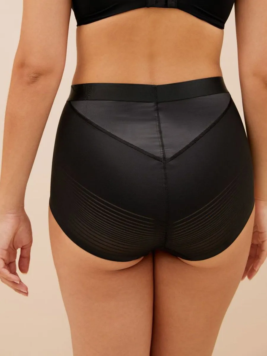 MARKS & SPENCER Firm Control Sheer Stripe No VPL High Leg Knickers T326762H