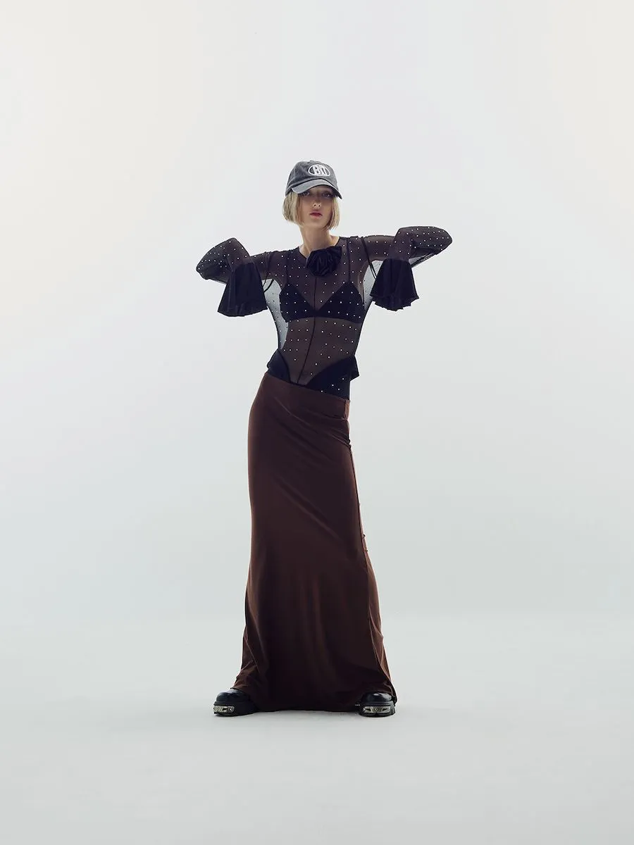 BLACKDOG BKK Women Dark brown everyday skirt