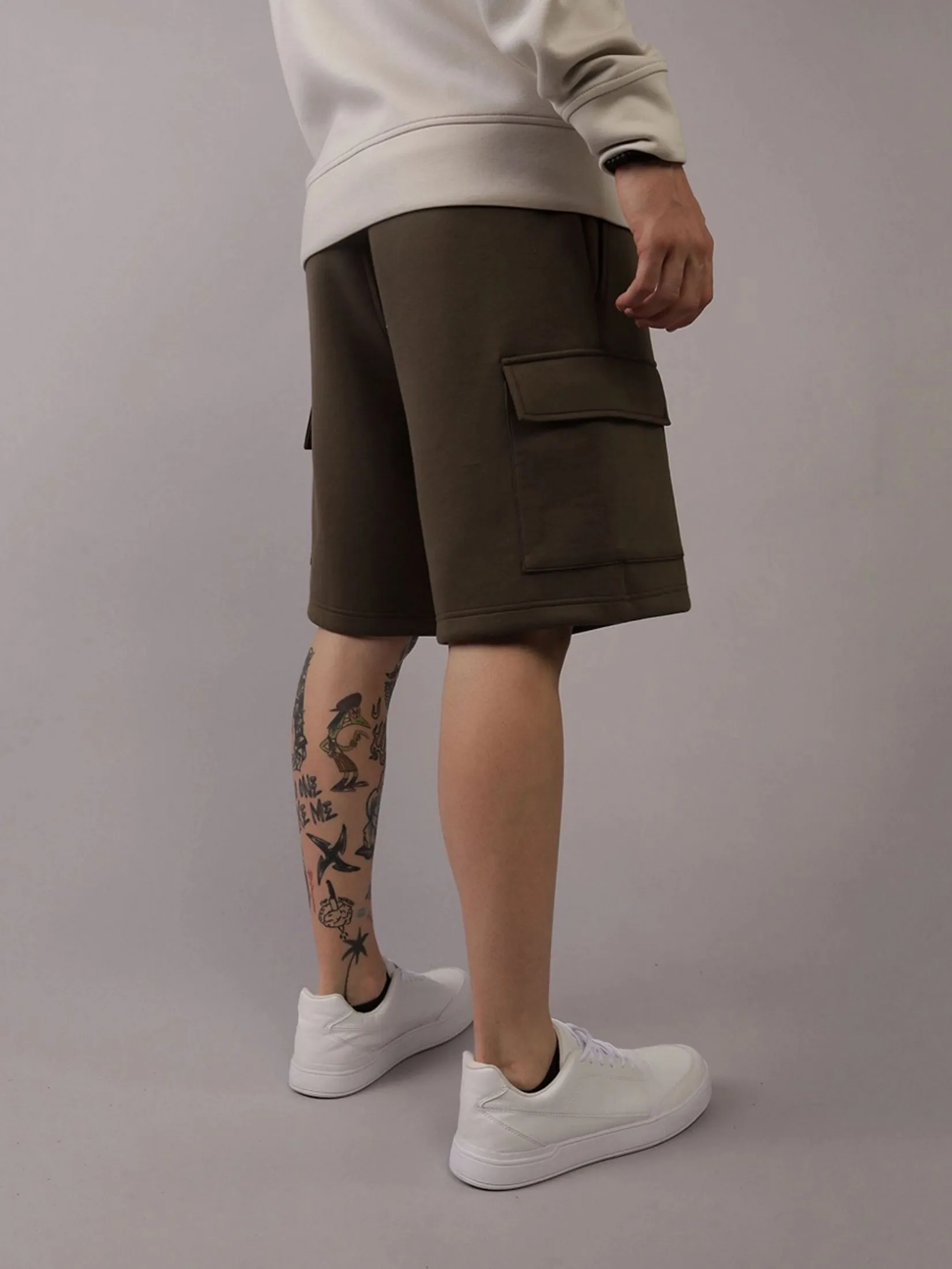 AMERICAN EAGLE MEN 7612 MANCHEGO CARGO SHORT 520 GREEN OLIVE