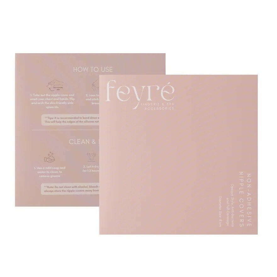 Feyre Opaque No Glue Nipple Covers 8cm Pale