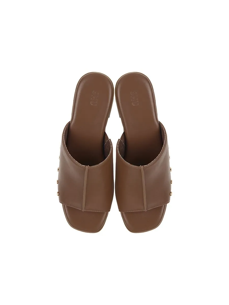 SHU WOWEN  BEDDY 2" MULE - CHOCOLATE