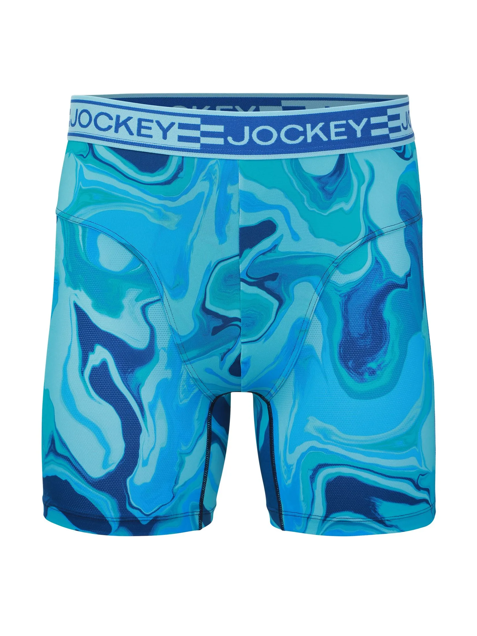 JOCKEY UNDERWEAR Men's SPORT MICROFIBER ACTIVE BOXER TRUNK BLUE Size - L