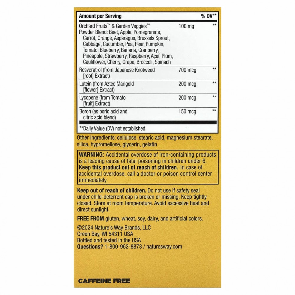 Nature's Way, Alive! комплекс мультивитаминов и мультиминералов для ежедневного пополнения запаса энергии, 60 таблеток