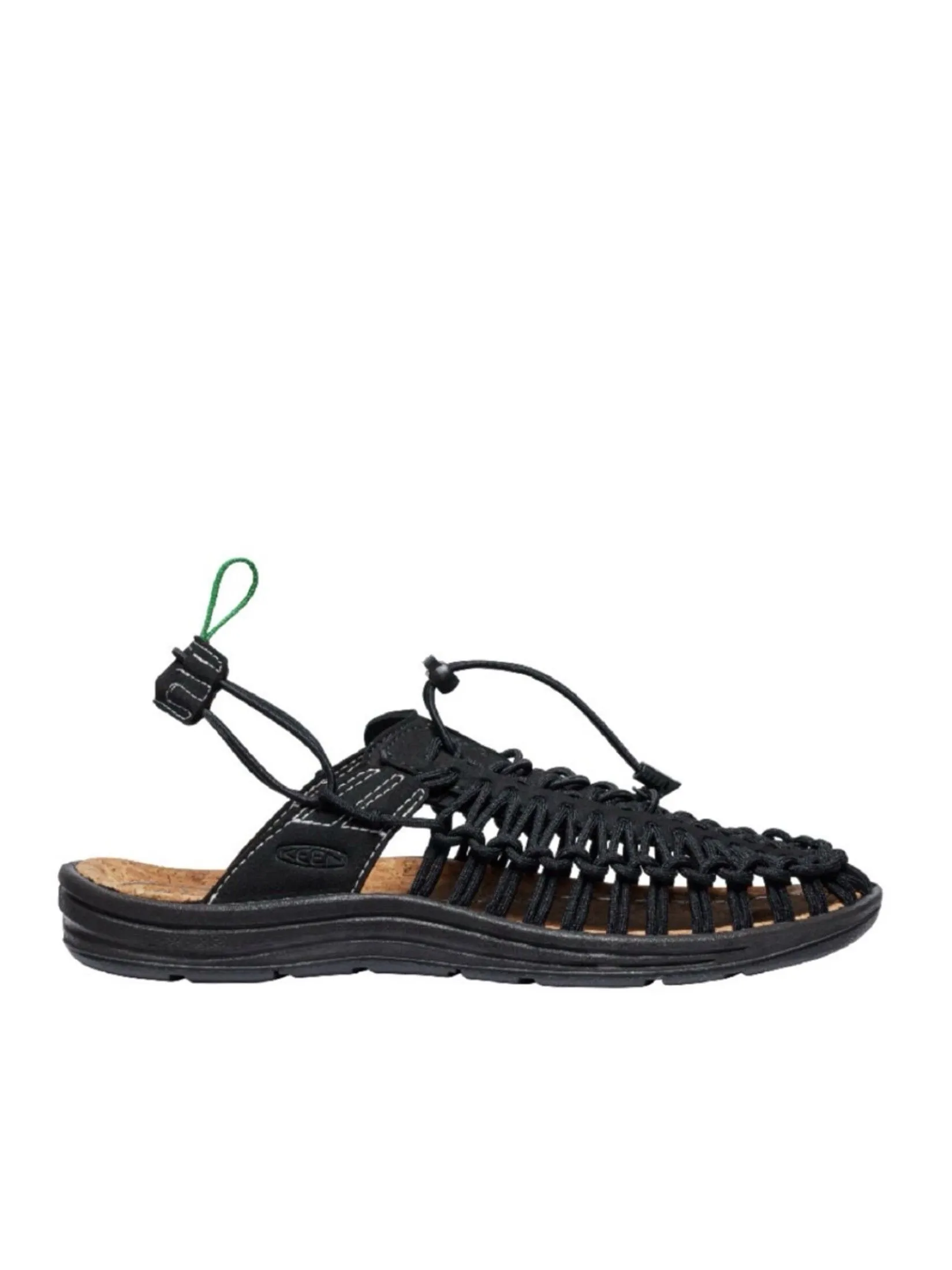 KEEN Men's Sandals UNEEK II CONVERTIBLE (BLACK/JOLLY GREEN)