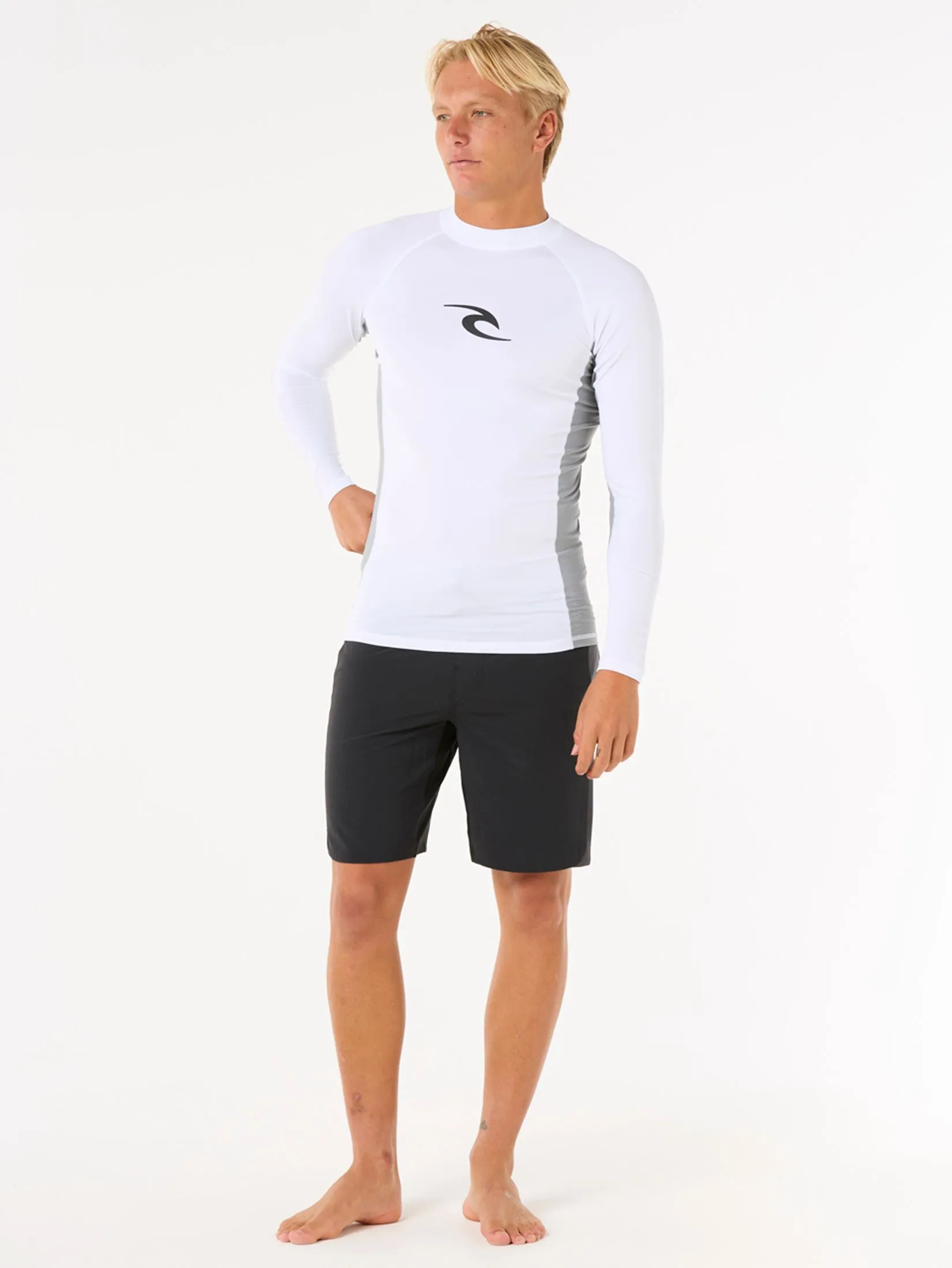 RIP CURL Men Wetsuit Waves UPF Perf L/S White