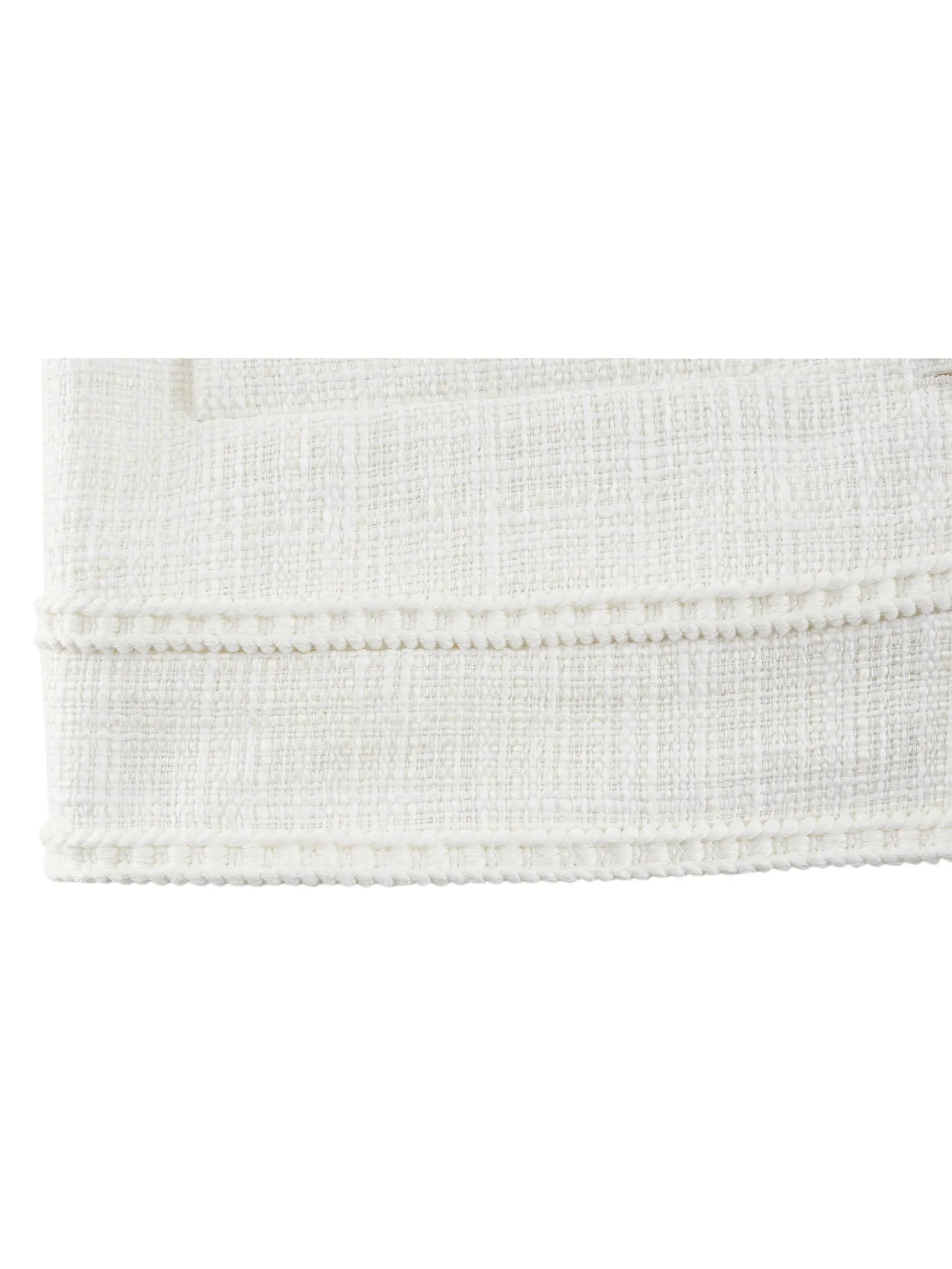 G2000 Women Clothing Cotton Blend Tweed Round Neck Jacket Easy Fit - Off-White