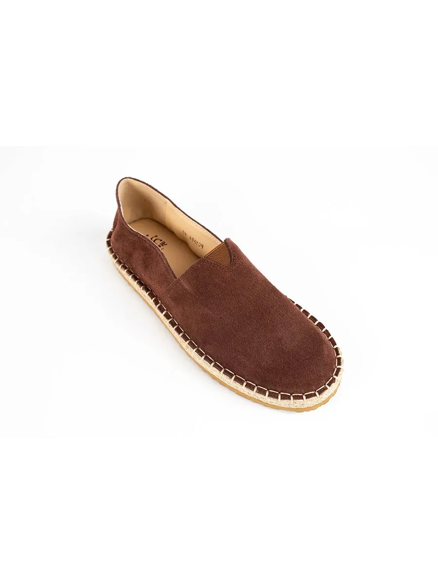 HEAVY Men's Casaul Espadrilles slip ons PC Brown