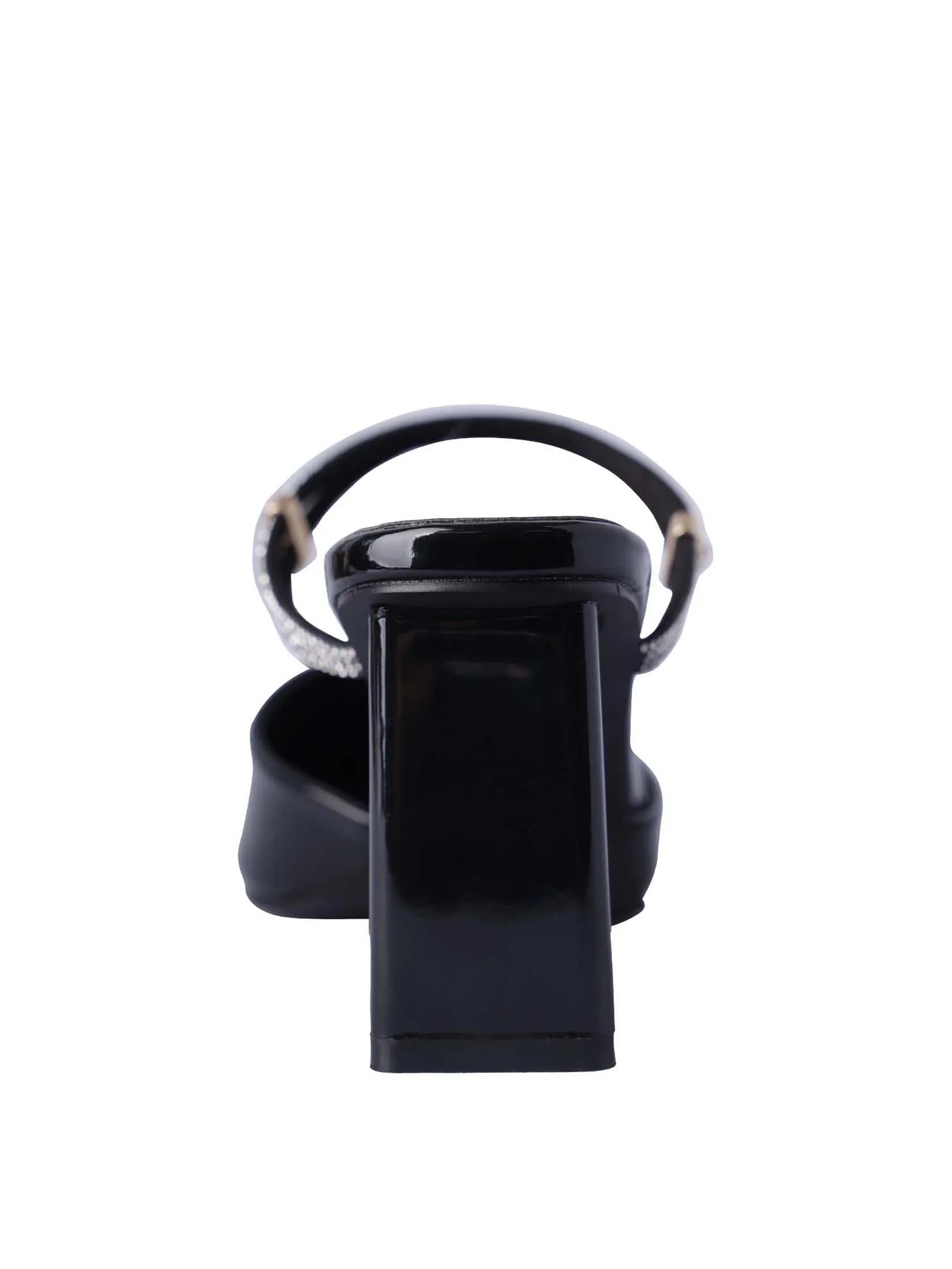 VILLAINS SF TALIA Women's Mule Heels BLACK PATENT