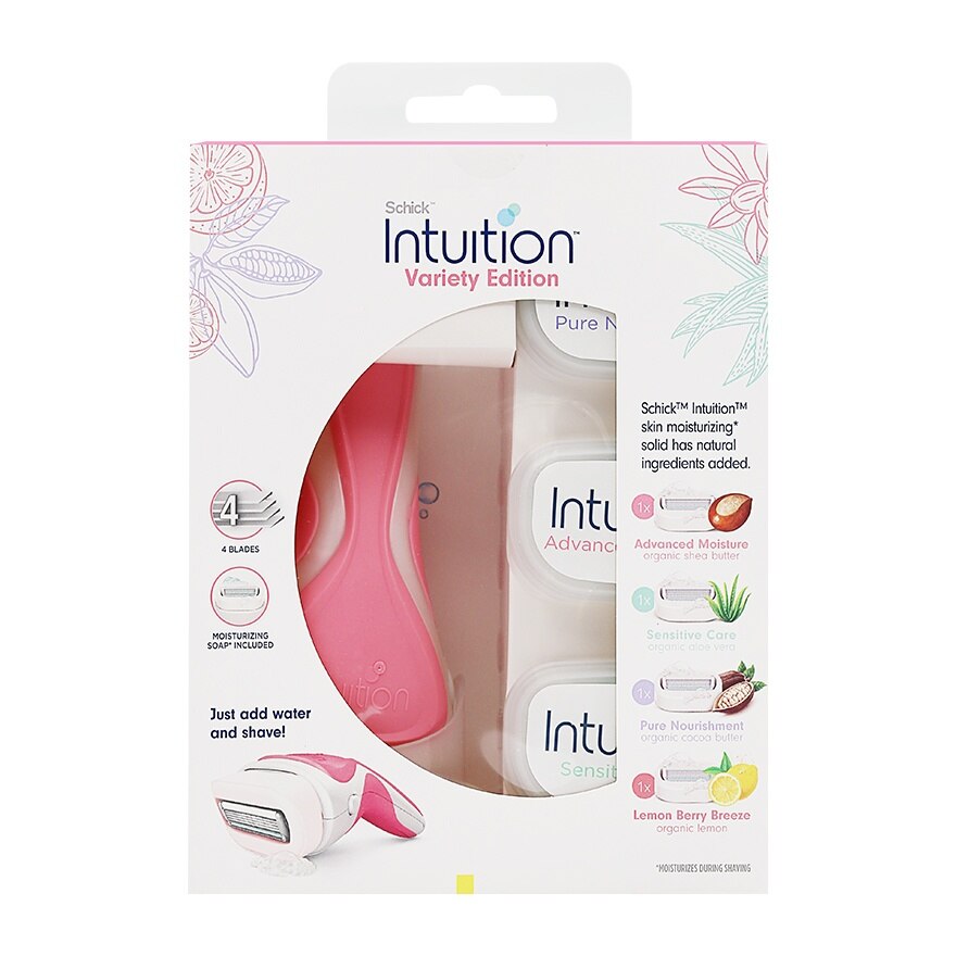 Schick Intuition Variety Edition Razor 1'S+Blades 4'S