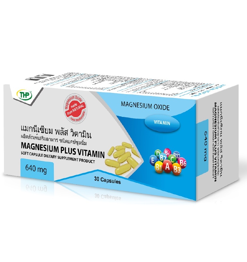 Магний с витаминами B для нервной системы Magnesium THP 30 капсул