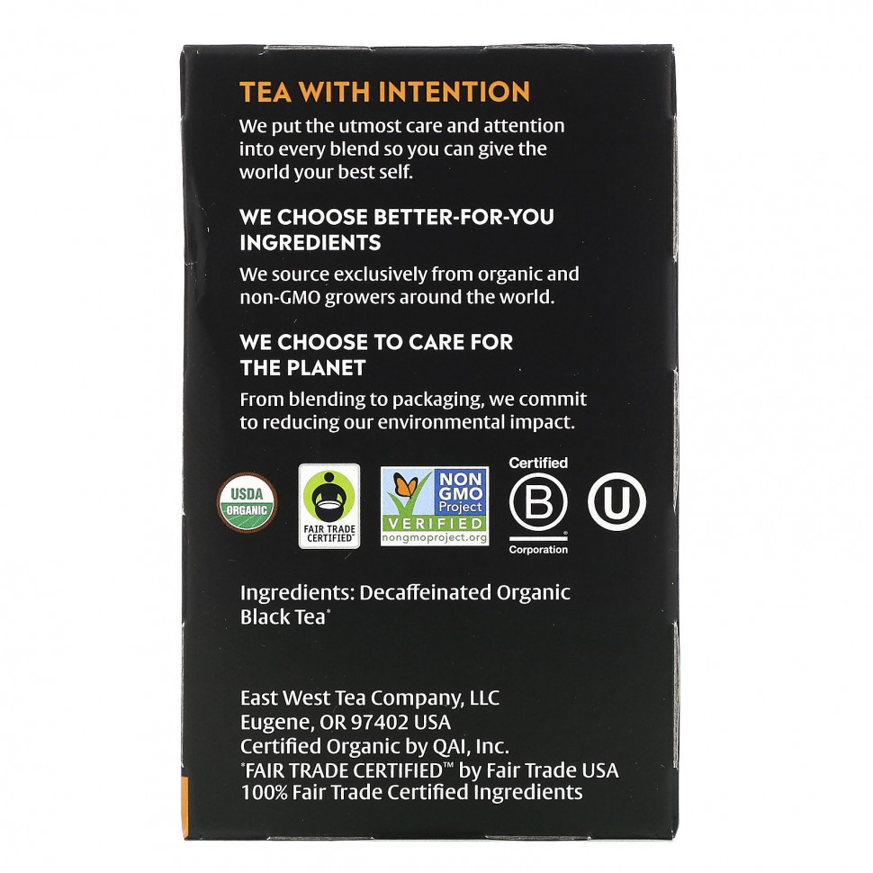 Choice Organic Teas, Черный чай без кофеина, английский завтрак без кофеина, 16 чайных пакетиков, 32 г (1,12 унции)