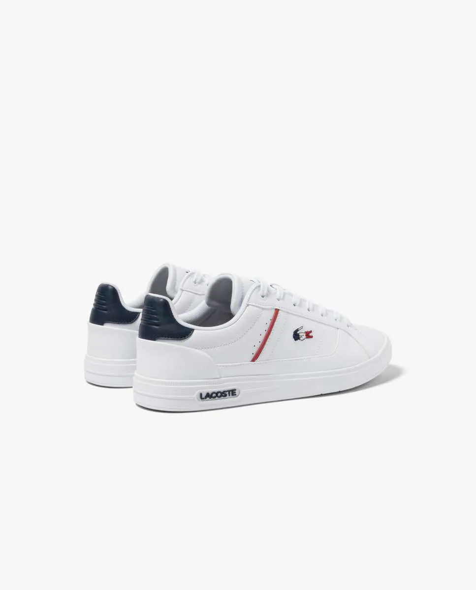 LACOSTE Men’s Lacoste Europa Pro Leather Heel Pop Trainers White