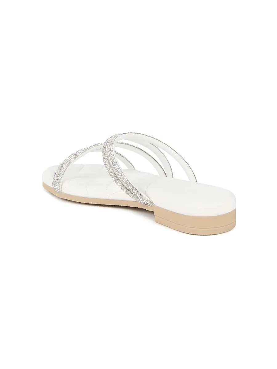 SHU WOWEN  DGB PALETTE SOFT SANDALS - WHITE CHOC