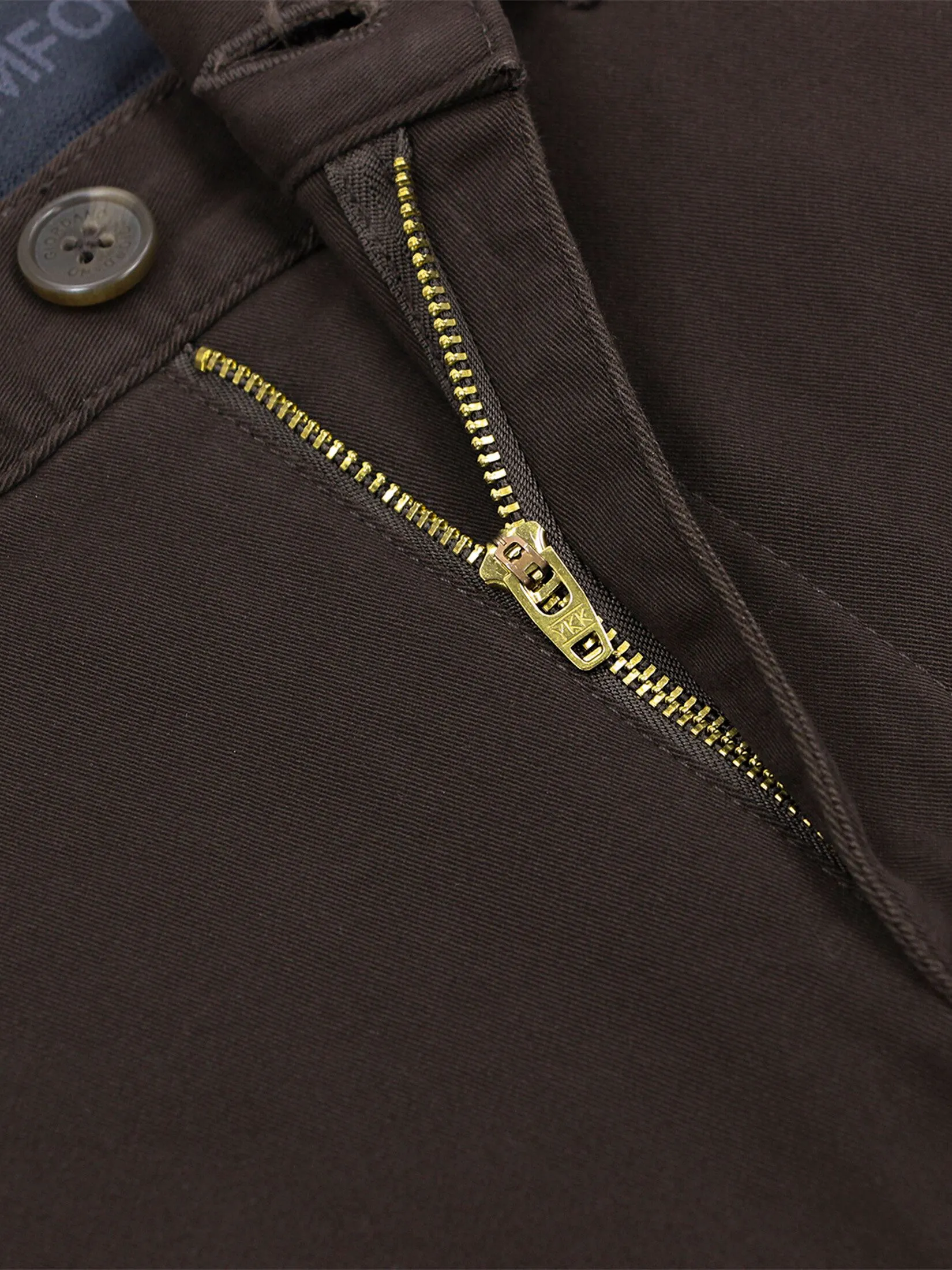 GIORDANO Men's Super Stretch Easy-Care Pants (180° Waistband) Marsh Brown