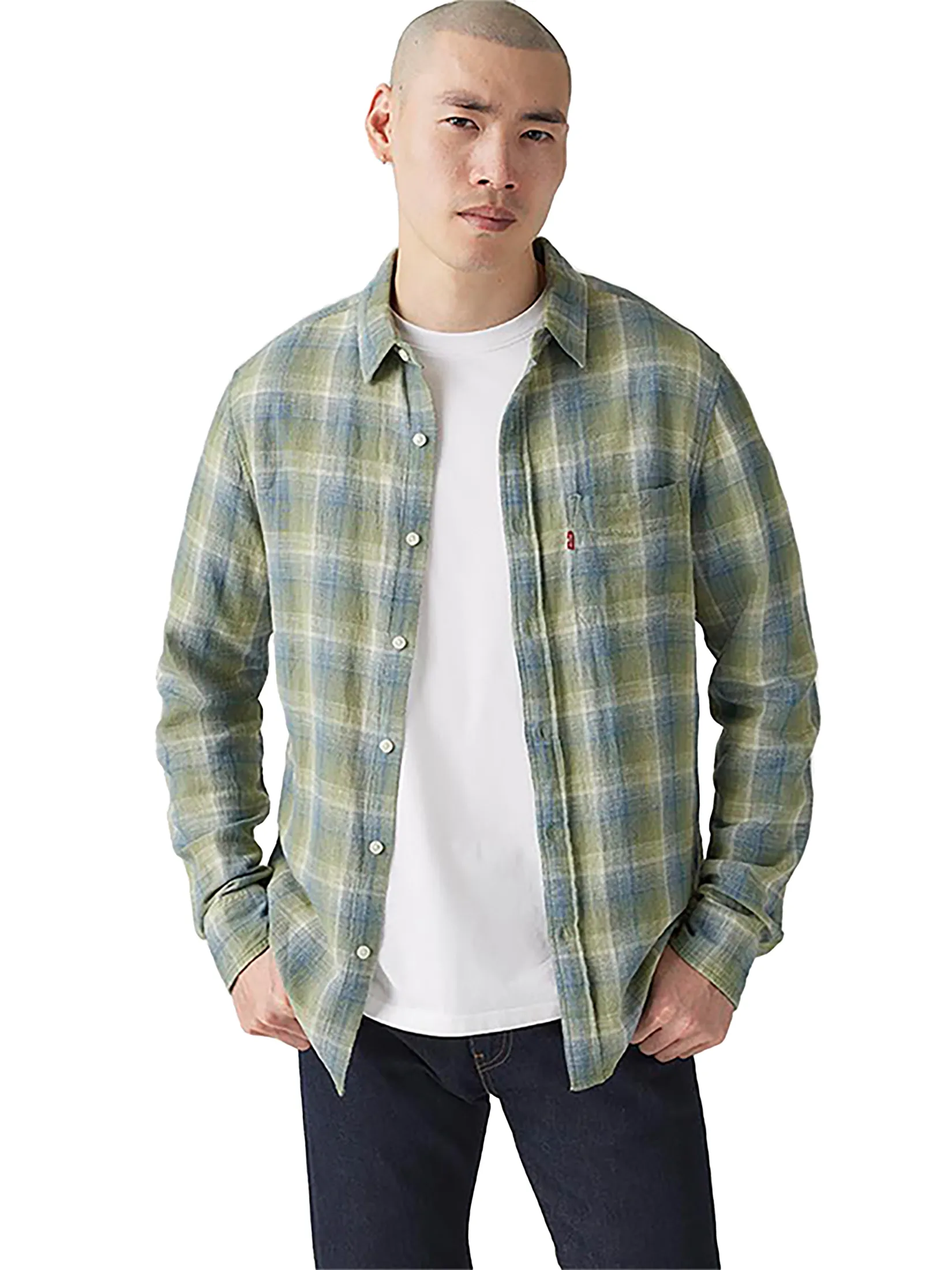 LEVI'S Men's Sunset Pocket Standard Fit Shirt Green