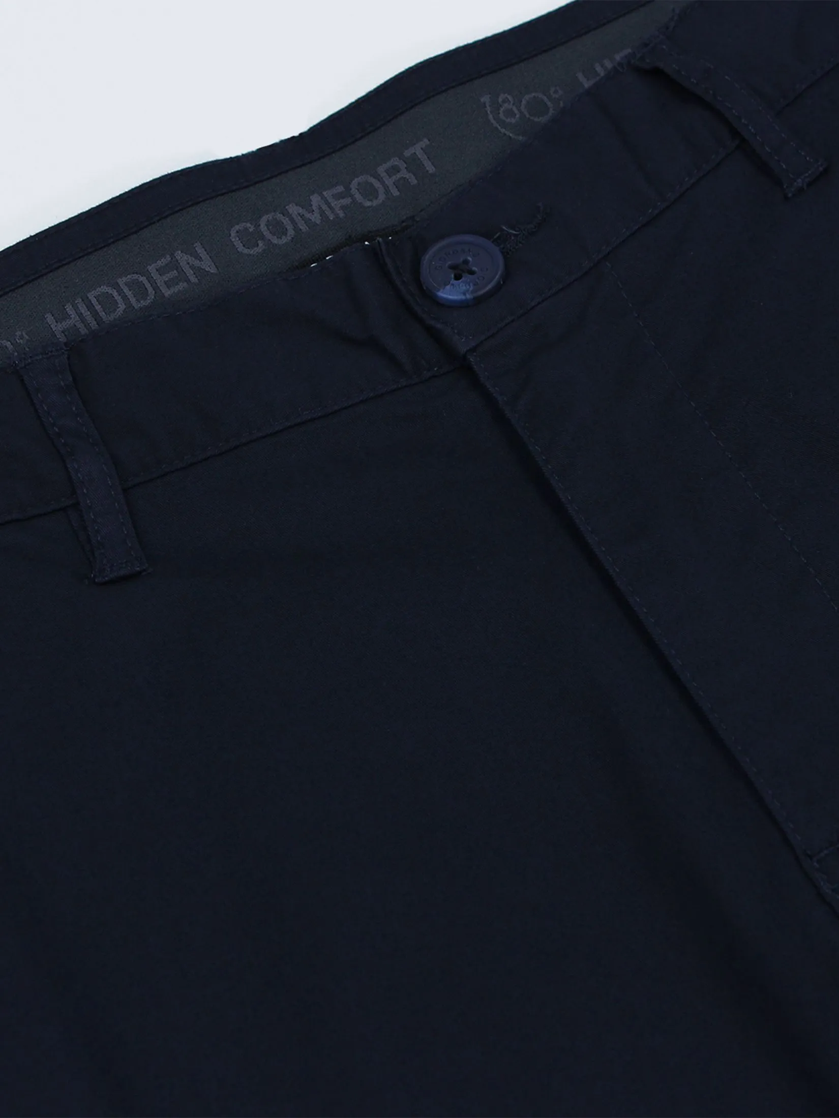 GIORDANO Men's Slim Taper Bermuda Shorts (180° Elastic Waist) Signature Navy