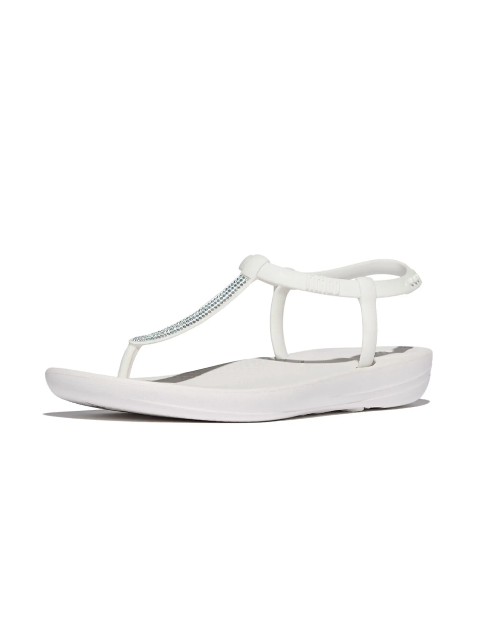 FitFlop™ WOMEN'S IQUSHION SPLASH SPARKLE TSTRAP WHITE
