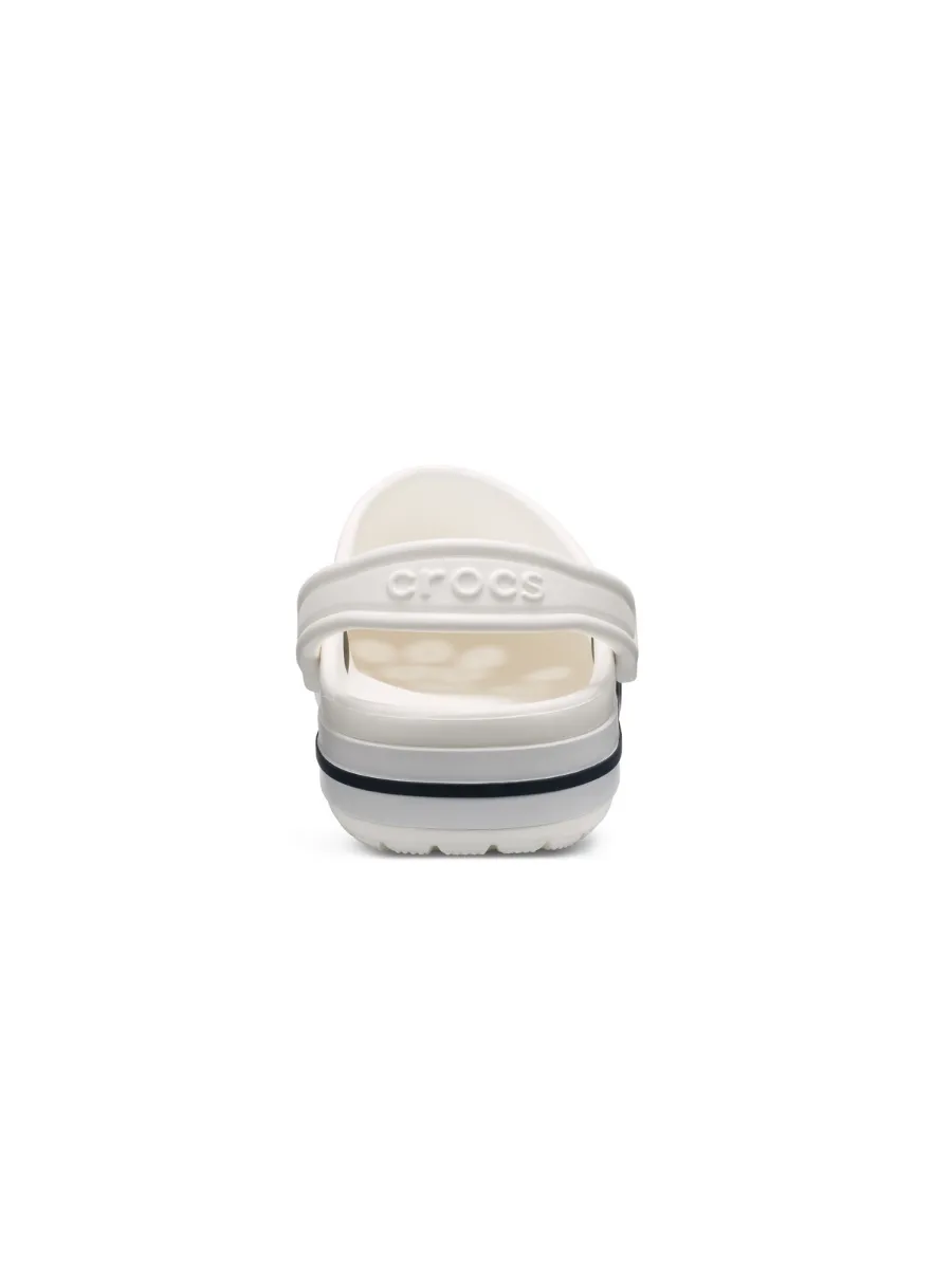 CROCS UNISEX S BAYABAND CLOG  - WHITE/NAVY