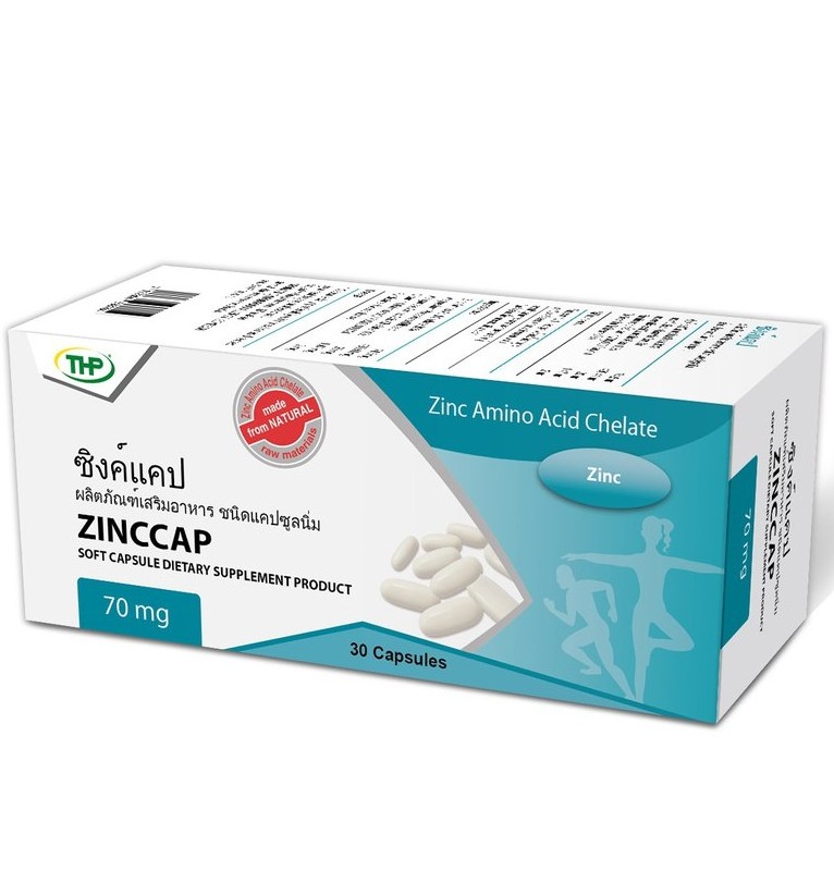 Хелатный цинк с витаминами А и B6 Цинккап THP 30 шт