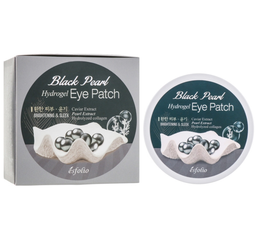 Гидрогелевые патчи для кожи вокруг глаз с черным жемчугом Esfolio 60 шт