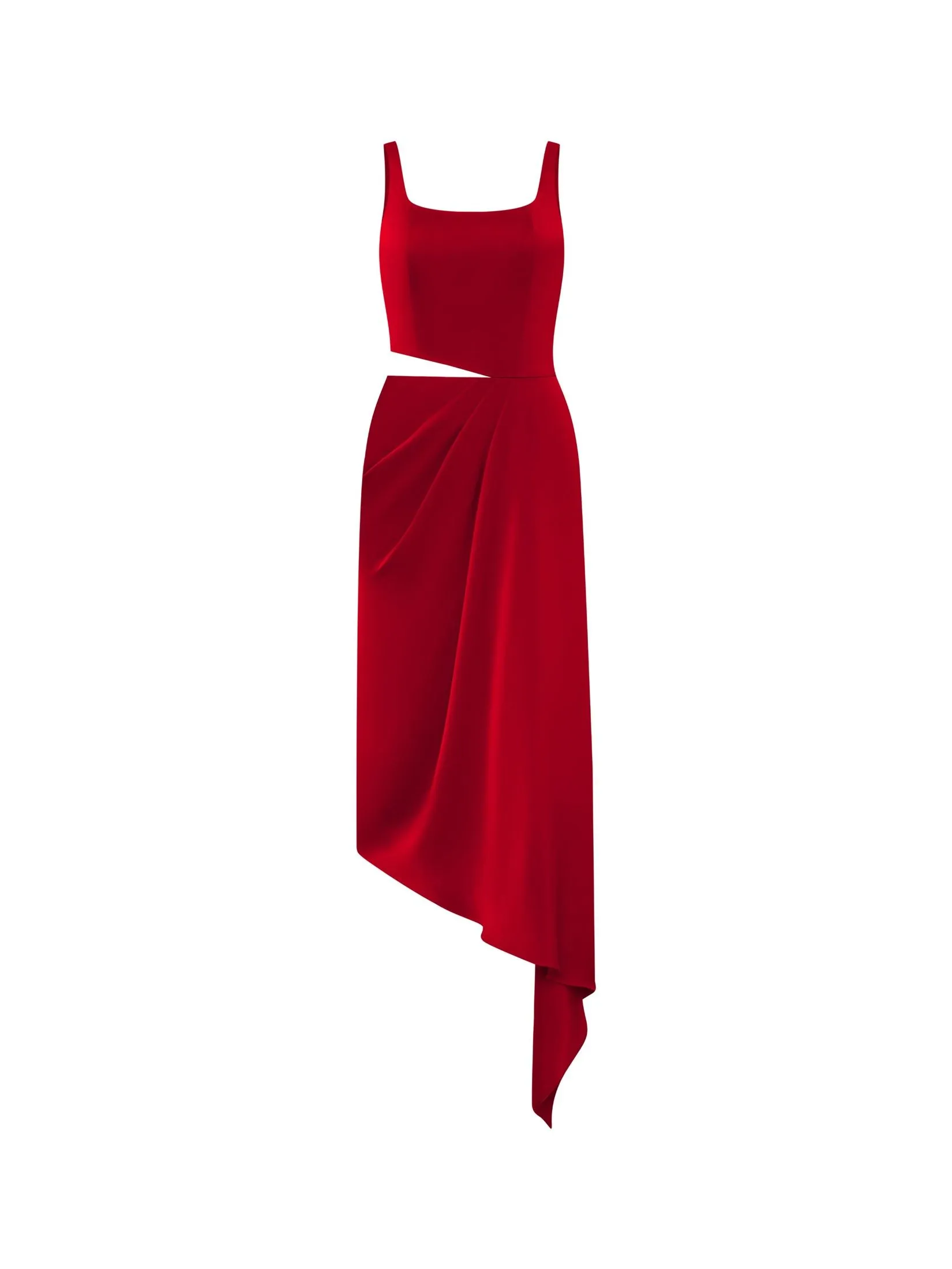 ASV (AW24)Zendaya Asymmetrical Women Dress Red