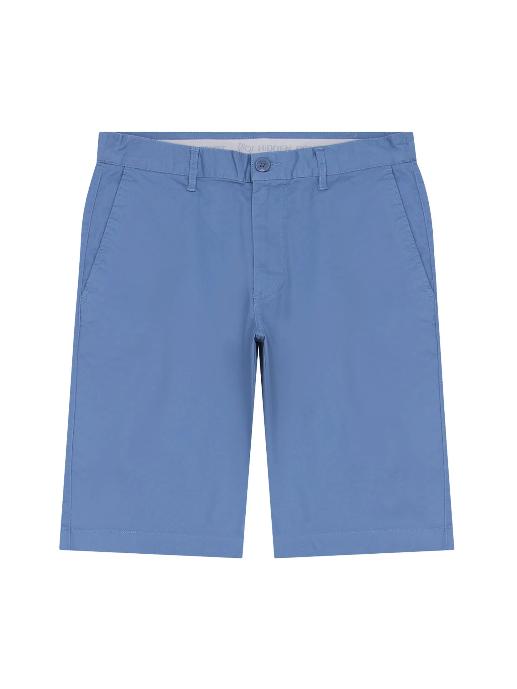 GIORDANO Men's Cotton Hidden Comfort Bermuda Shorts Bluefin