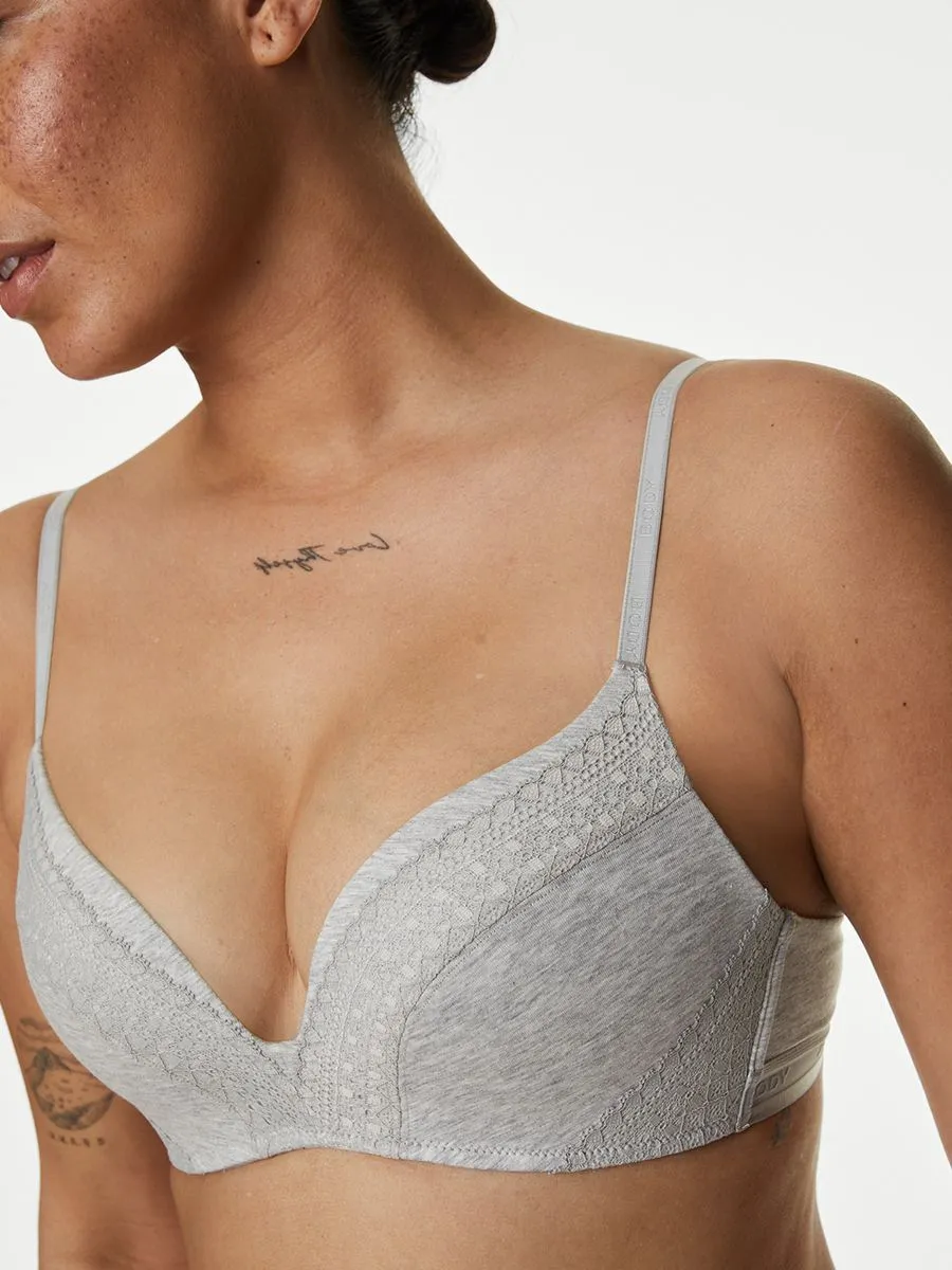 MARKS & SPENCER Women Push Up Bra Cotton with Cool Comfort Non Wired