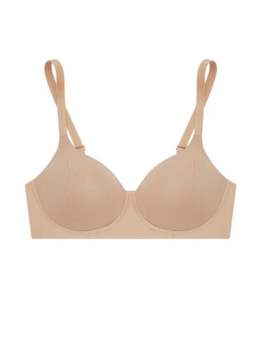 SABINA [Pack 3 Price] BRALESS WIRELESS BRA Seamless Fit Perfect Bra Collection - Beige